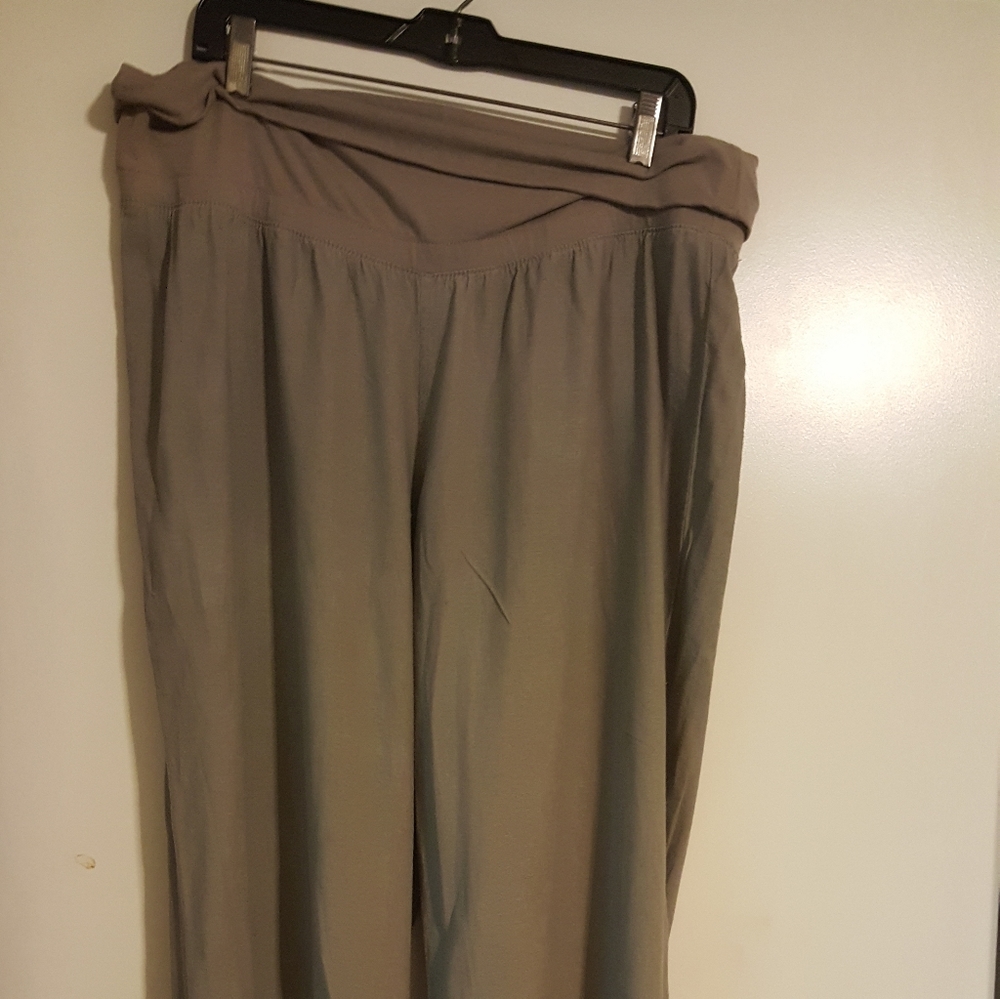 Linen grey or white wide leg pants